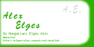alex elges business card